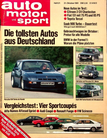 Deckblatt Auto Motor und Sport (21/1981)